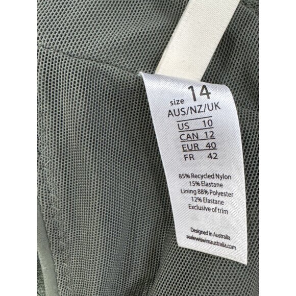 SEA LEVEL SWIM Australia Women Green Swimwear Top 14 - Picture 3 of 4